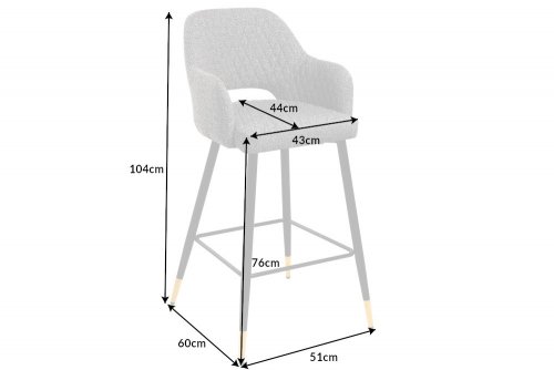 Barová židle 2 ks PALLAS Dekorhome - BAREVNÁ VARIANTA: Světle šedá