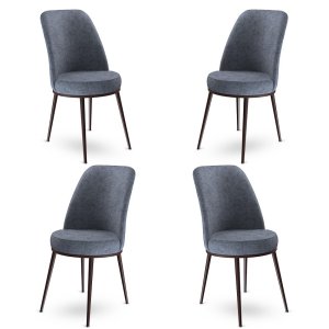 Súprava stoličiek (4 kusy) Dexa - Fume, Brown