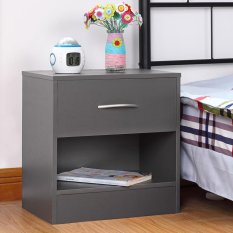 Nočný stolík 1 ks D06421 antracit Dekorhome