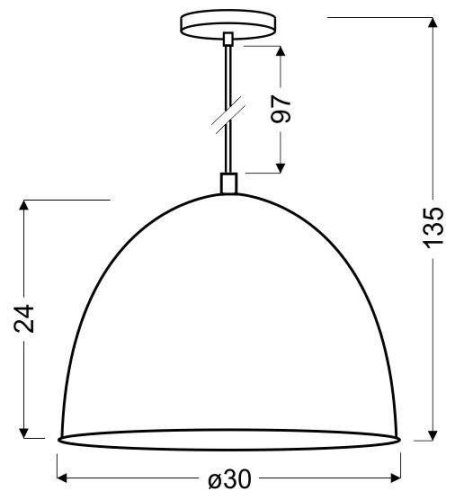 Závesná stropná lampa 1X60W E27 sivá + chróm PATCH