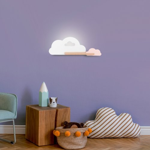 Detská nástenná lampička CLOUD LED - BAREVNÁ VARIANTA: Modrá / biela