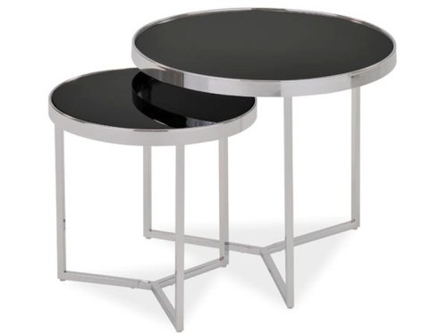 Konferenční stolek 2 ks DELIA II - BAREVNÁ VARIANTA: Stříbrná