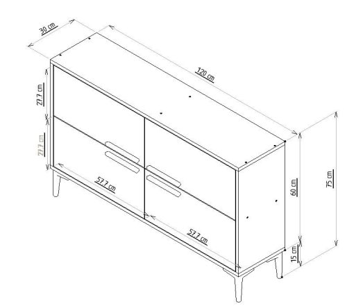 TV stolek Ctn - Walnut