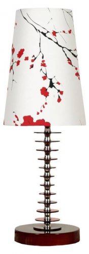 Stolní lampa CUERO - BAREVNÁ VARIANTA: Bílá / červená