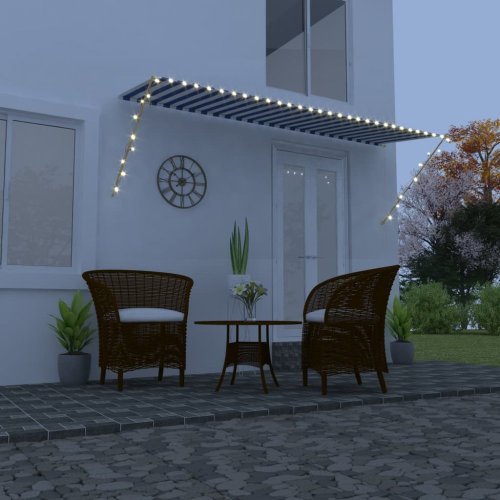 Zatahovací markýza s LED světlem 350x150 cm Dekorhome