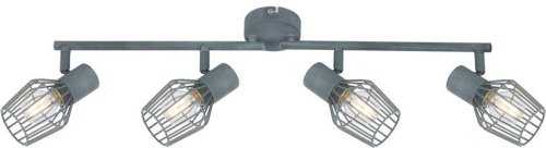 Nástenná stropná svietiaca páska 4X40W E14 sivá VIKING