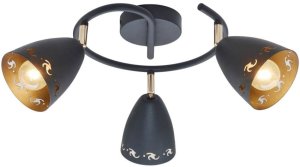 Špirálová stropná lampa COTY 3x40W E14 čierna