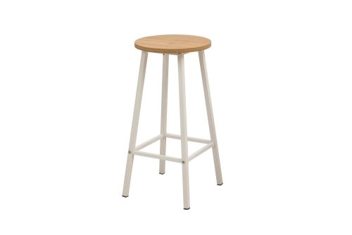Bar Table & Stool Set (3 Pieces) Mola Set 100 - Karina White