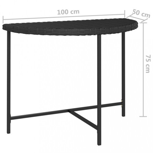 Zahradní stůl polyratan 100 cm Dekorhome - BAREVNÁ VARIANTA: Černá