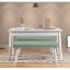 Jídelní set se stolem a lavicí (3 kusy) Costa 0400 - White, Green