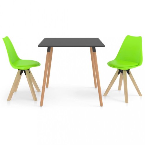 Jídelní set 2+1 buk / umělá kůže / plast Dekorhome
