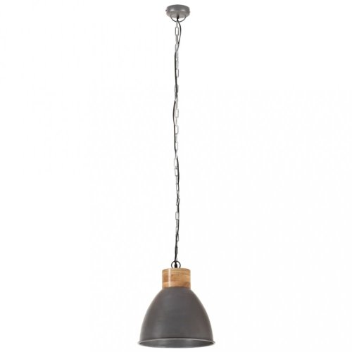 Závěsná lampa šedá / mangovníkové dřevo Dekorhome - ROZMĚR: 23 cm