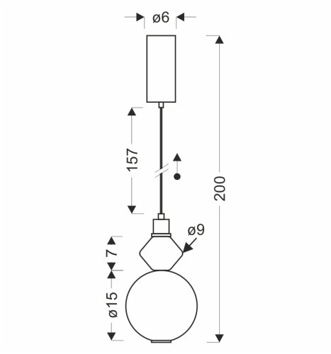 FLORES lampa wisząca mosiężny+brązowy 7W LED 3000K klosz biały