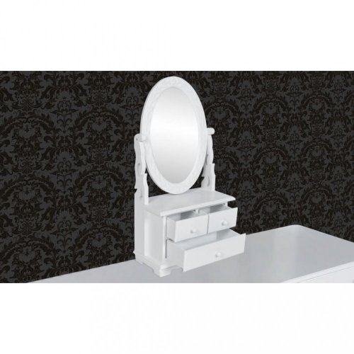 Toaletní stolek se zrcadlem bílá Dekorhome