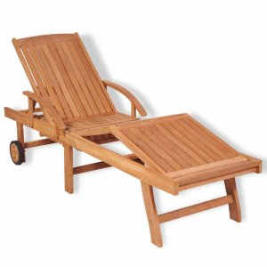 Záhradné ležadlo masívny teak