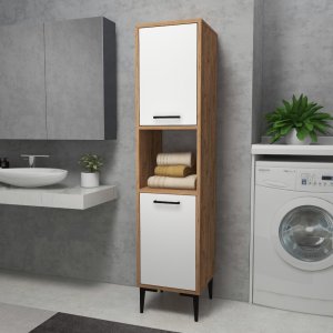 Viacúčelová skrinka Daminol - Atlantic Pine, White