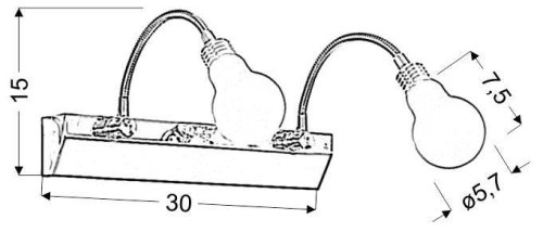 Nástěnná lampa, akrylová, LED, chromovaná, bílá