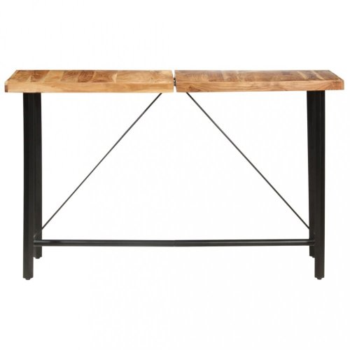 Barový stôl masívne drevo / oceľ Dekorhome - DEKOR: Sheeshamové drevo