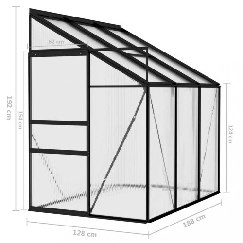 Skleník k stene polykarbonát Dekorhome - ROZMER: 128x368 cm