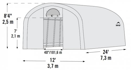 Náhradní plachta pro fóliovník 3,7x7,3 m PE Dekorhome
