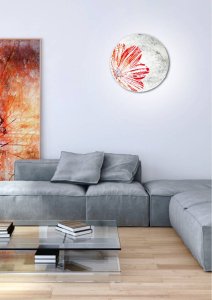 Stropná lampa s pružinou E27 červená