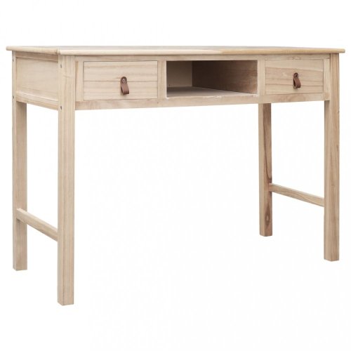 Psací stůl se 2 zásuvkami masivní dřevo Dekorhome - BAREVNÁ VARIANTA: Přírodní
