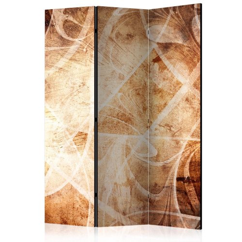 Paraván Brown Texture Dekorhome - ROZMĚR: 135x172 cm (3-dílný)