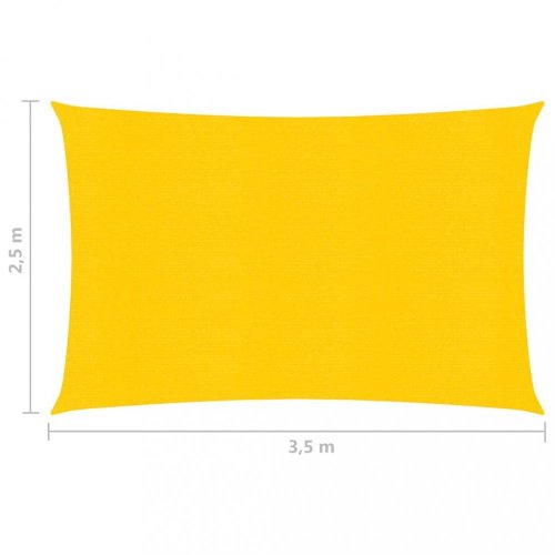 Stínící plachta obdélníková HDPE 2,5 x 3,5 m Dekorhome - BAREVNÁ VARIANTA: Žlutá
