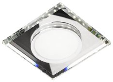 Stropné svietidlo chróm/biele štvorcové LED SSP-22