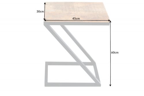Příruční stolek CHARYBDA Dekorhome - DEKOR: Sheeshamové dřevo