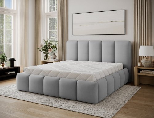 Posteľ Edvige + Drevený rám + Štandardný zdvih + kontajner 180x200