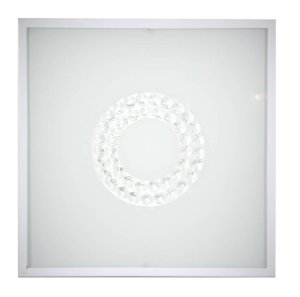 Stropné svietidlo biele sklo štvorcové LED 16W 4000K 29x29cm Lux