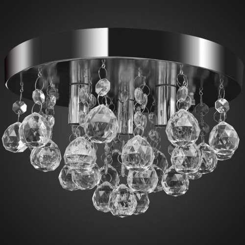 Stropní lampa lustr křišťál / chrom Dekorhome - BAREVNÁ VARIANTA: Stříbrná