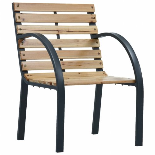 Záhradné stoličky 2 ks drevo / oceľ Dekorhome - BAREVNÁ VARIANTA: Sivá