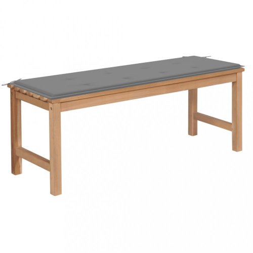 Zahradní lavice  teak / látka Dekorhome