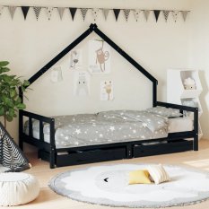Dětská domečková postel se šuplíky Dekorhome