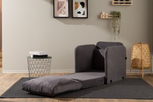Rozkladacie kreslo Saga Single - Grey