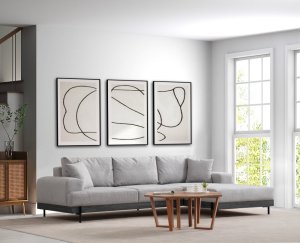 Rohová sedacia súprava / Rohová pohovka Eti Black Right - Grey