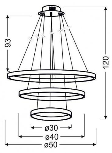Závesná lampa LUNE 60W