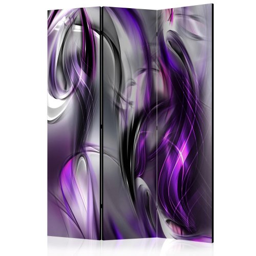 Paraván Purple Swirls Dekorhome - ROZMĚR: 135x172 cm (3-dílný)