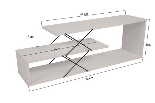TV stolek Zigzag - White