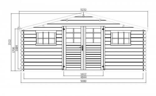 Dřevěný zahradní domek 523 x 391 cm Dekorhome