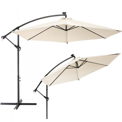 Závěsný slunečník s LED světlem Ø 330 cm Dekorhome
