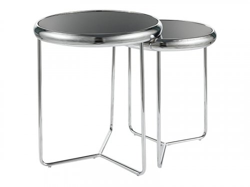 Odkládací stolek 2 ks SCARLET - BAREVNÁ VARIANTA: Stříbrná