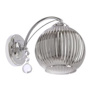 SIERRA lampa kinkiet chromowy 1x40W E27 klosz chromowy