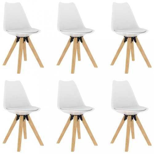 Jídelní set 6+1 buk / umělá kůže / plast Dekorhome