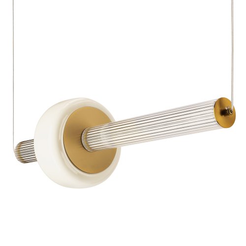 PURAS lampa wisząca pozioma 15W LED 3000K klosz bezbarwny+biały