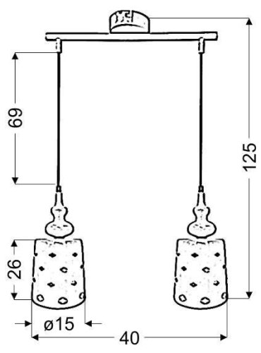 Stropní lampa Hamp E27 bílá