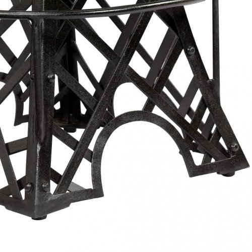 Barové stoličky 2 ks pravá koža / železo Dekorhome - BAREVNÁ VARIANTA: Čierna