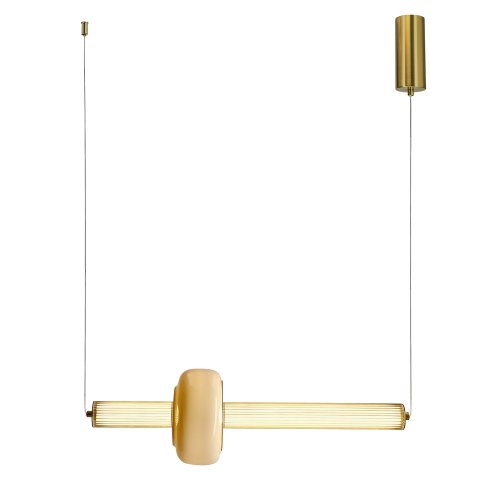 PURAS lampa wisząca pozioma 15W LED 3000K klosz bezbarwny+biały